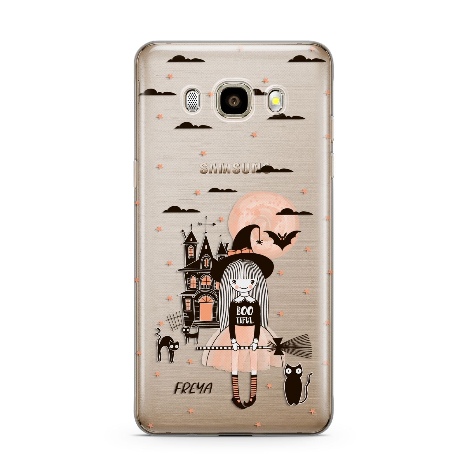 Girl Witch Samsung Galaxy J7 2016 Case on gold phone