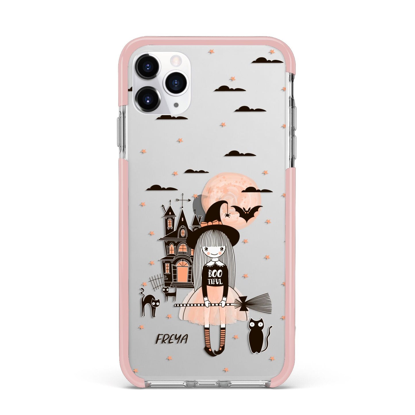 Girl Witch iPhone 11 Pro Max Impact Pink Edge Case