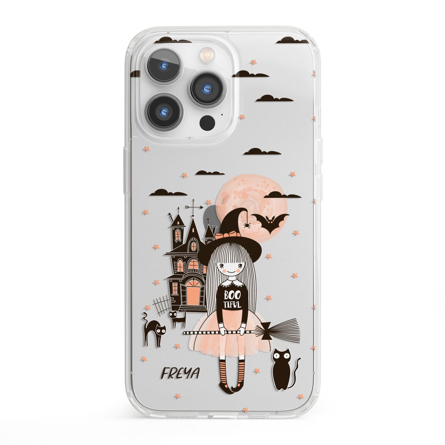 Girl Witch iPhone 13 Pro Clear Bumper Case