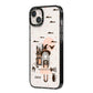 Girl Witch iPhone 14 Plus Black Impact Case Side Angle on Silver phone