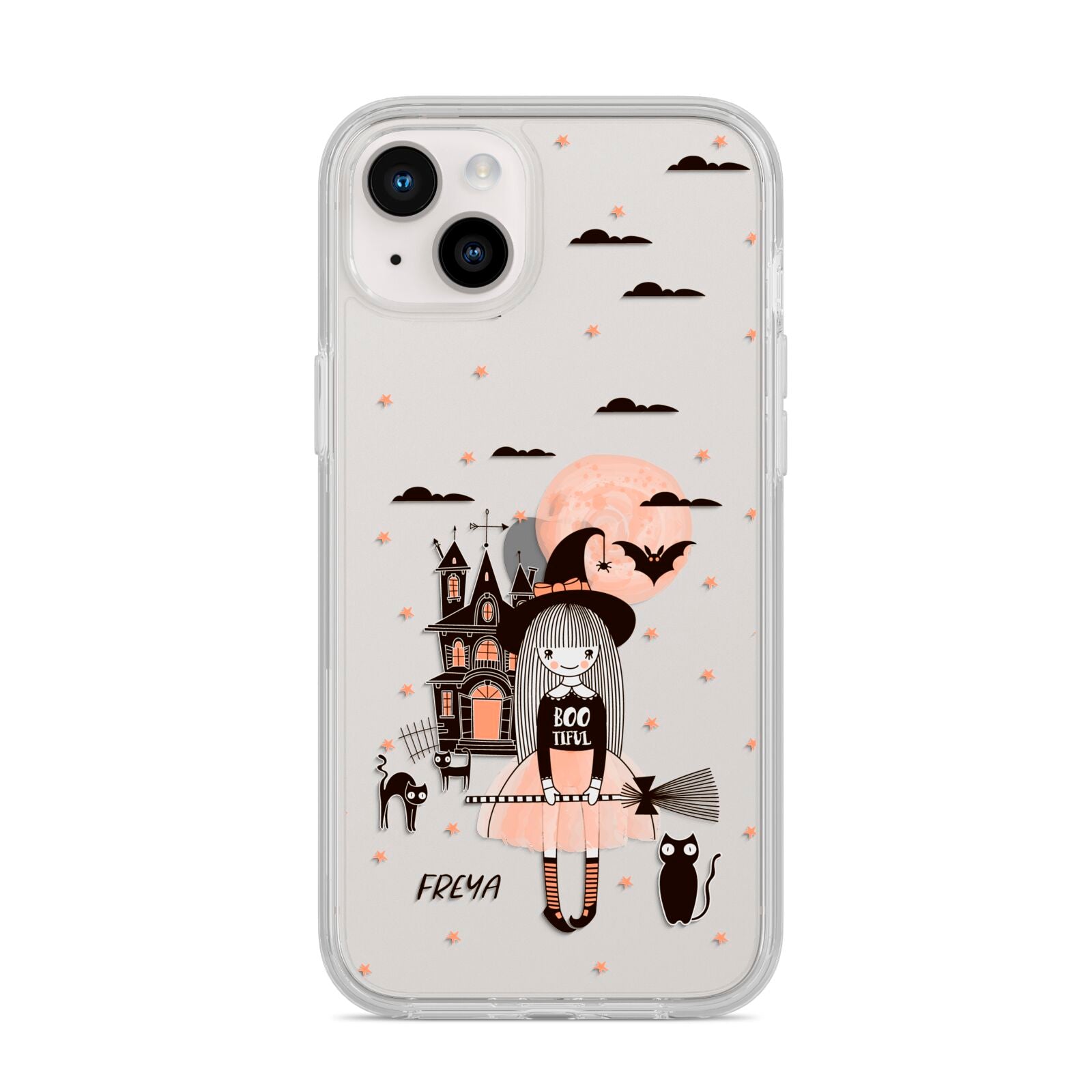 Girl Witch iPhone 14 Plus Clear Tough Case Starlight