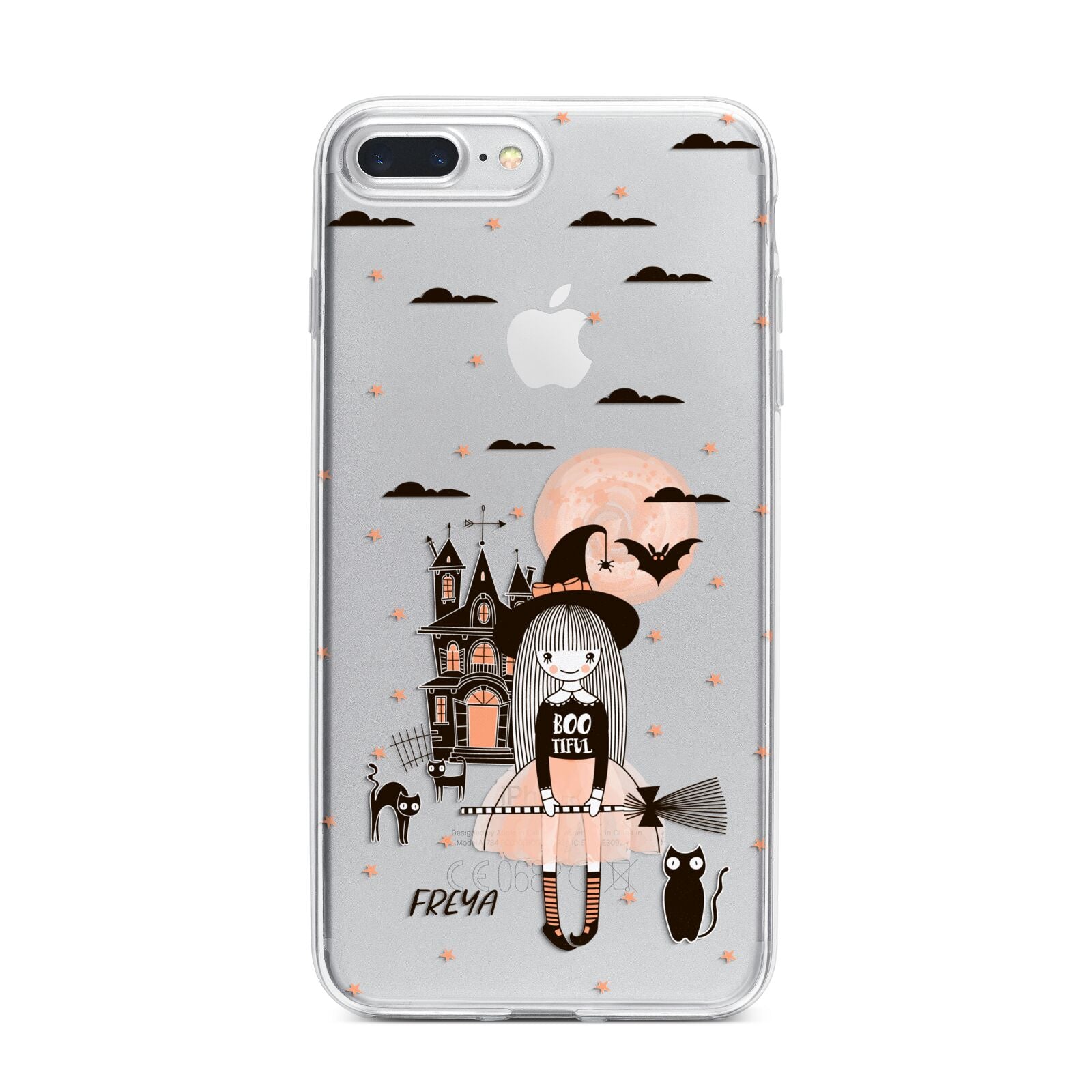 Girl Witch iPhone 7 Plus Bumper Case on Silver iPhone