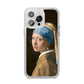 Girl With A Pearl Earring By Johannes Vermeer iPhone 14 Pro Max Glitter Tough Case Silver