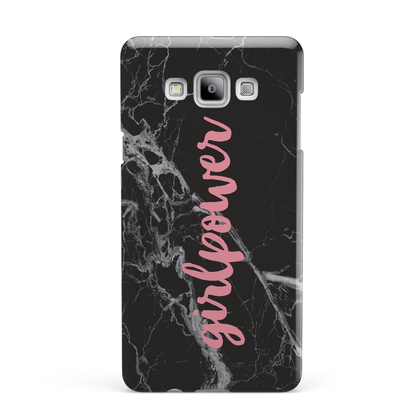 Girlpower Black White Marble Effect Samsung Galaxy A7 2015 Case