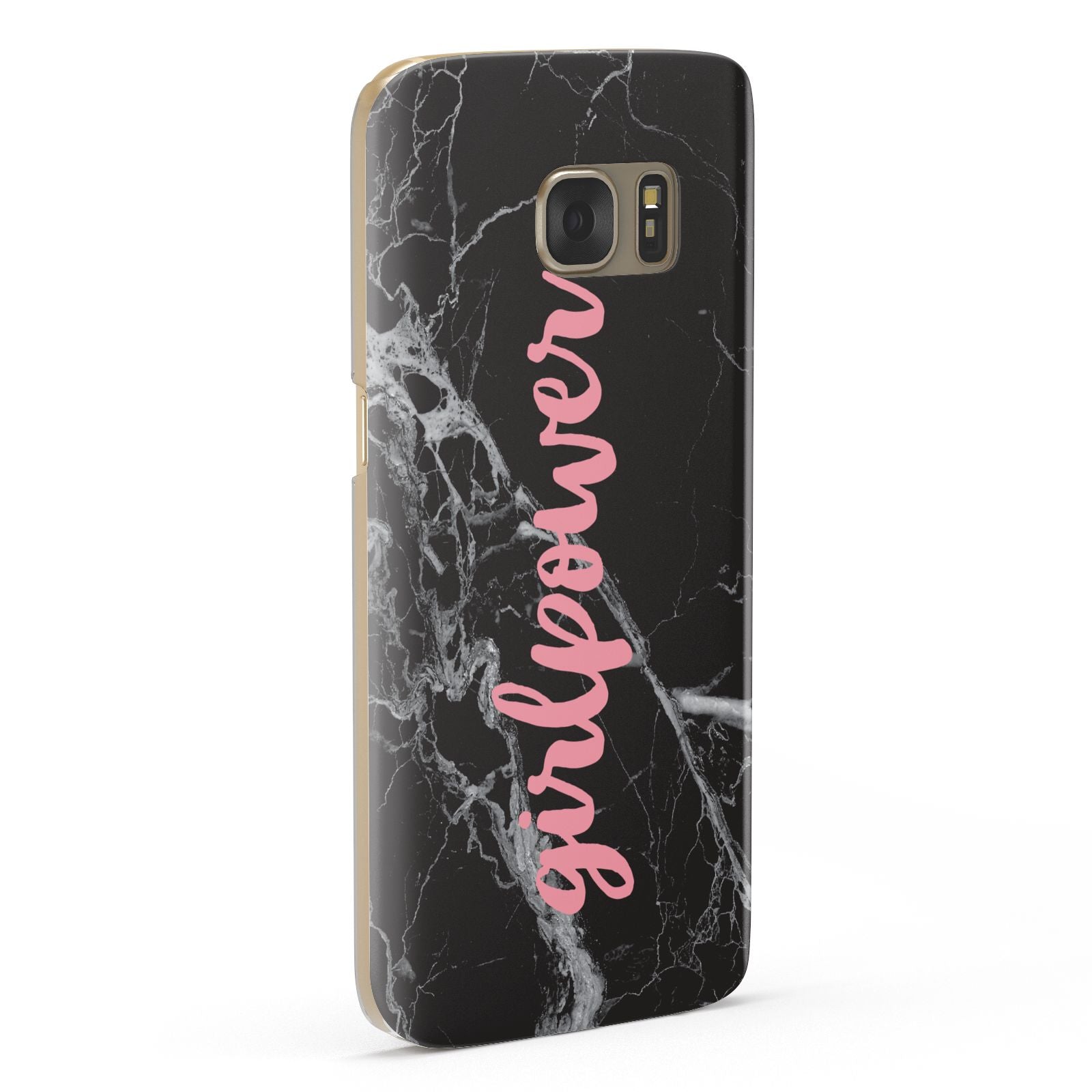 Girlpower Black White Marble Effect Samsung Galaxy Case Fourty Five Degrees