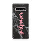 Girlpower Black White Marble Effect Samsung Galaxy S10 Plus Case