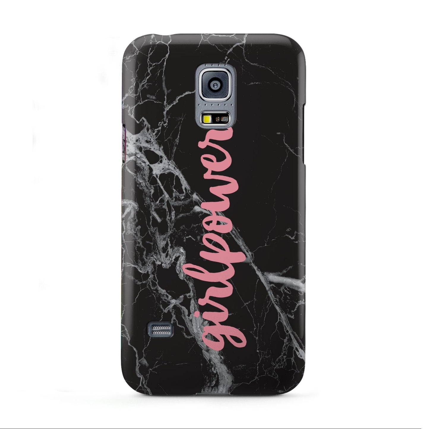 Girlpower Black White Marble Effect Samsung Galaxy S5 Mini Case