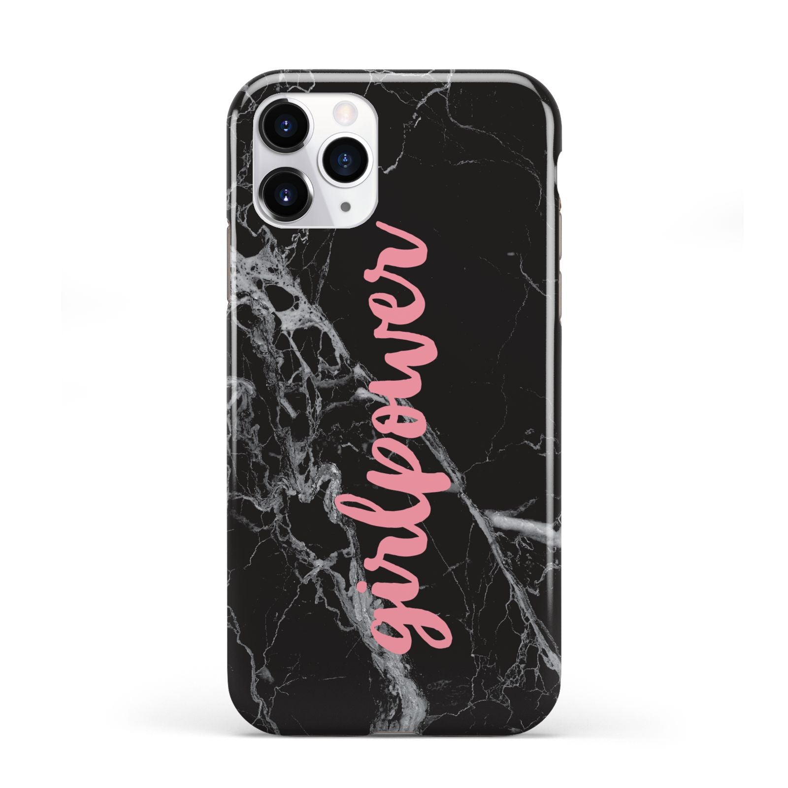 Girlpower Black White Marble Effect iPhone 11 Pro 3D Tough Case