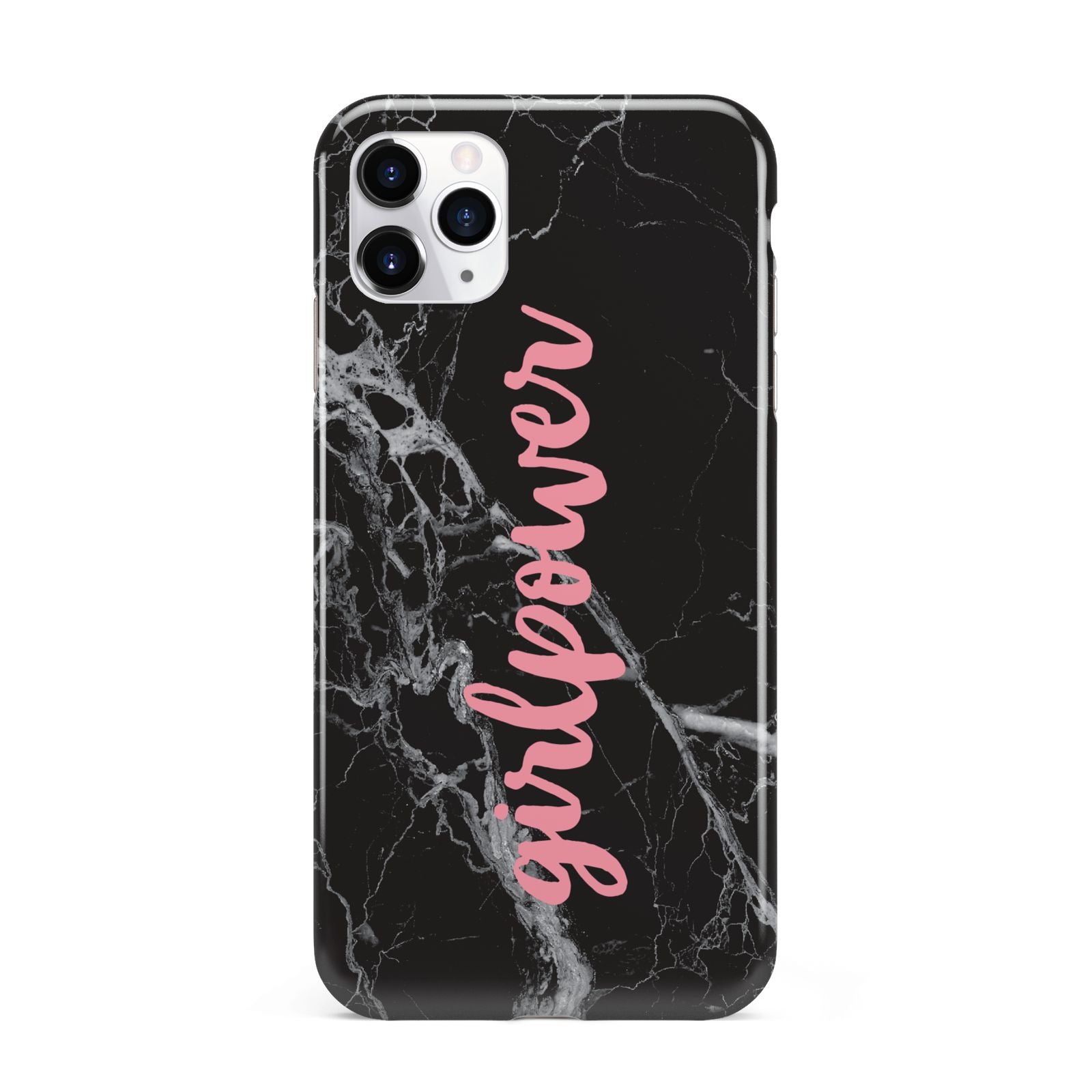 Girlpower Black White Marble Effect iPhone 11 Pro Max 3D Tough Case