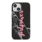 Girlpower Black White Marble Effect iPhone 13 Mini Full Wrap 3D Snap Case