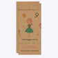 Girls Personalised Birthday 4x9 Rectangle Invitation Kraft Front and Back Image