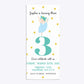 Girls Personalised Birthday Ballerina 4x9 Rectangle Invitation Matte Paper