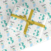 Girls Personalised Birthday Ballerina Custom Wrapping Paper