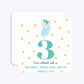 Girls Personalised Birthday Ballerina Rounded 5 25x5 25 Invitation Matte Paper Front and Back Image