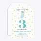 Girls Personalised Birthday Ballerina Tag Invitation Matte Paper Front and Back Image