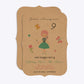 Girls Personalised Birthday Bracket Invitation Kraft Front and Back Image