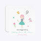 Girls Personalised Birthday Rounded 5 25x5 25 Invitation Glitter Front and Back Image