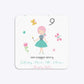 Girls Personalised Birthday Rounded 5 25x5 25 Invitation Glitter