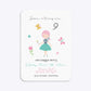 Girls Personalised Birthday Rounded Invitation Glitter