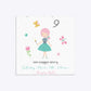 Girls Personalised Birthday Square 5 25x5 25 Invitation Glitter