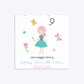 Girls Personalised Birthday Square 5 25x5 25 Invitation Matte Paper