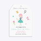 Girls Personalised Birthday Tag Invitation Glitter