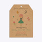 Girls Personalised Birthday Tag Invitation Kraft