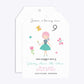 Girls Personalised Birthday Tag Invitation Matte Paper Front and Back Image