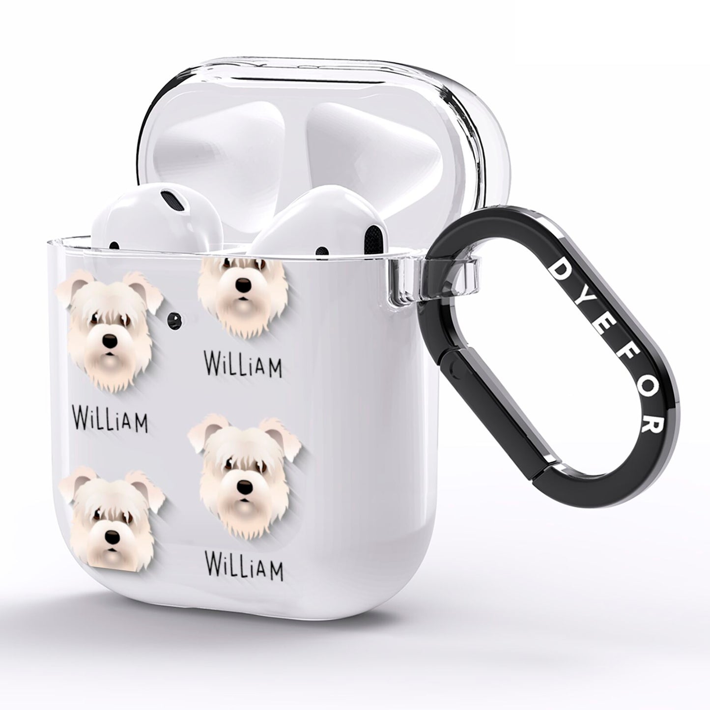Glen Of Imaal Terrier Icon with Name AirPods Clear Case Side Image