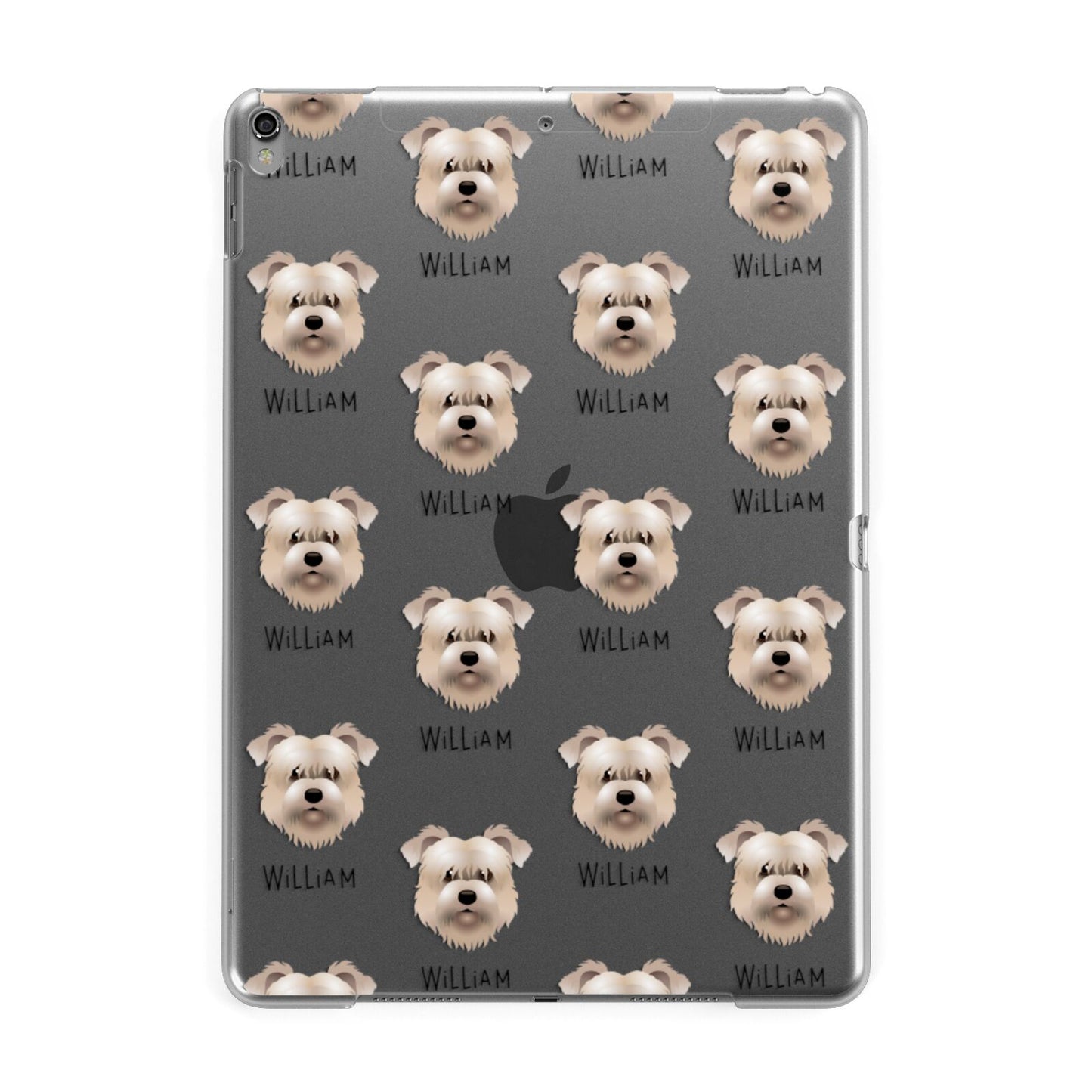 Glen Of Imaal Terrier Icon with Name Apple iPad Grey Case