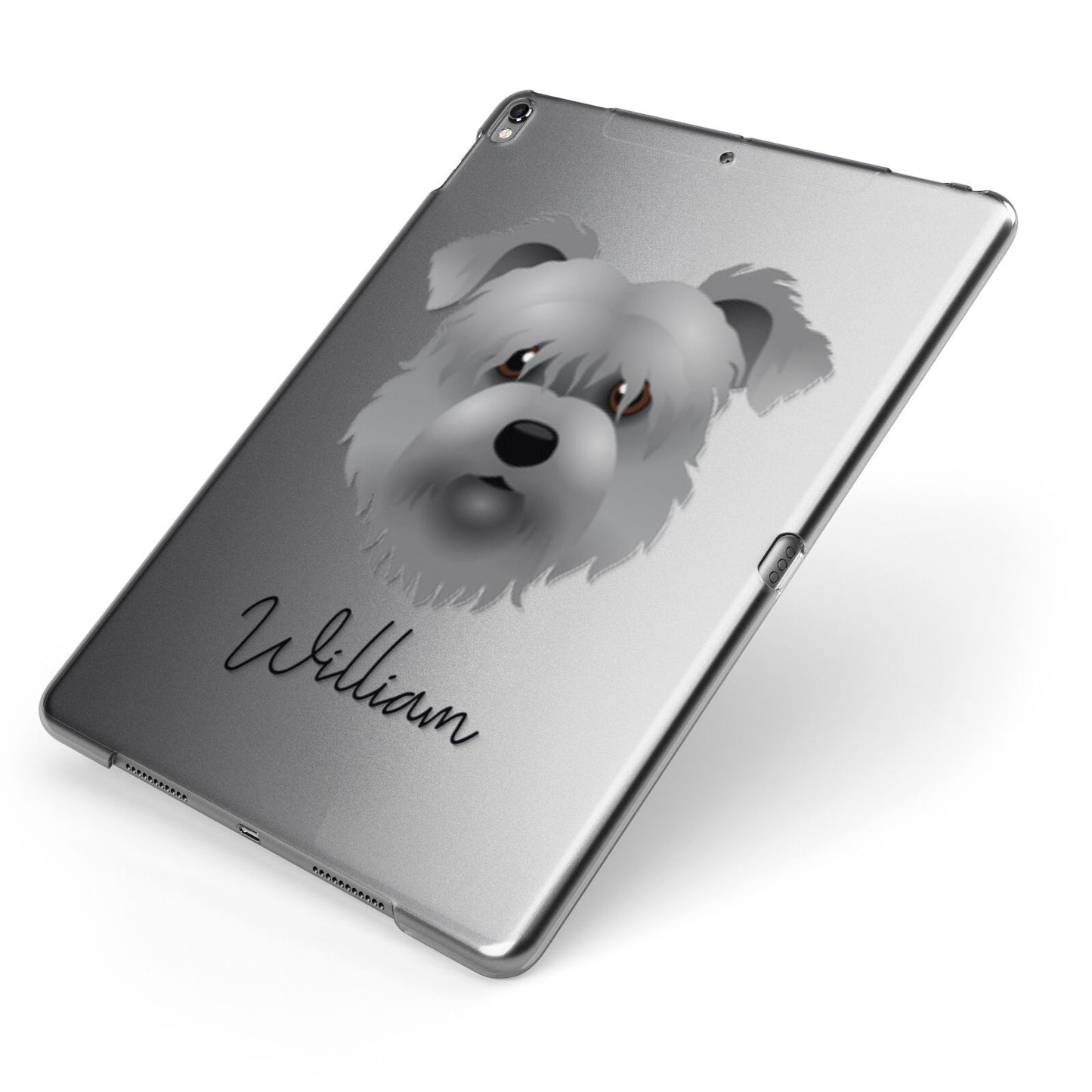 Glen Of Imaal Terrier Personalised Apple iPad Case on Grey iPad Side View