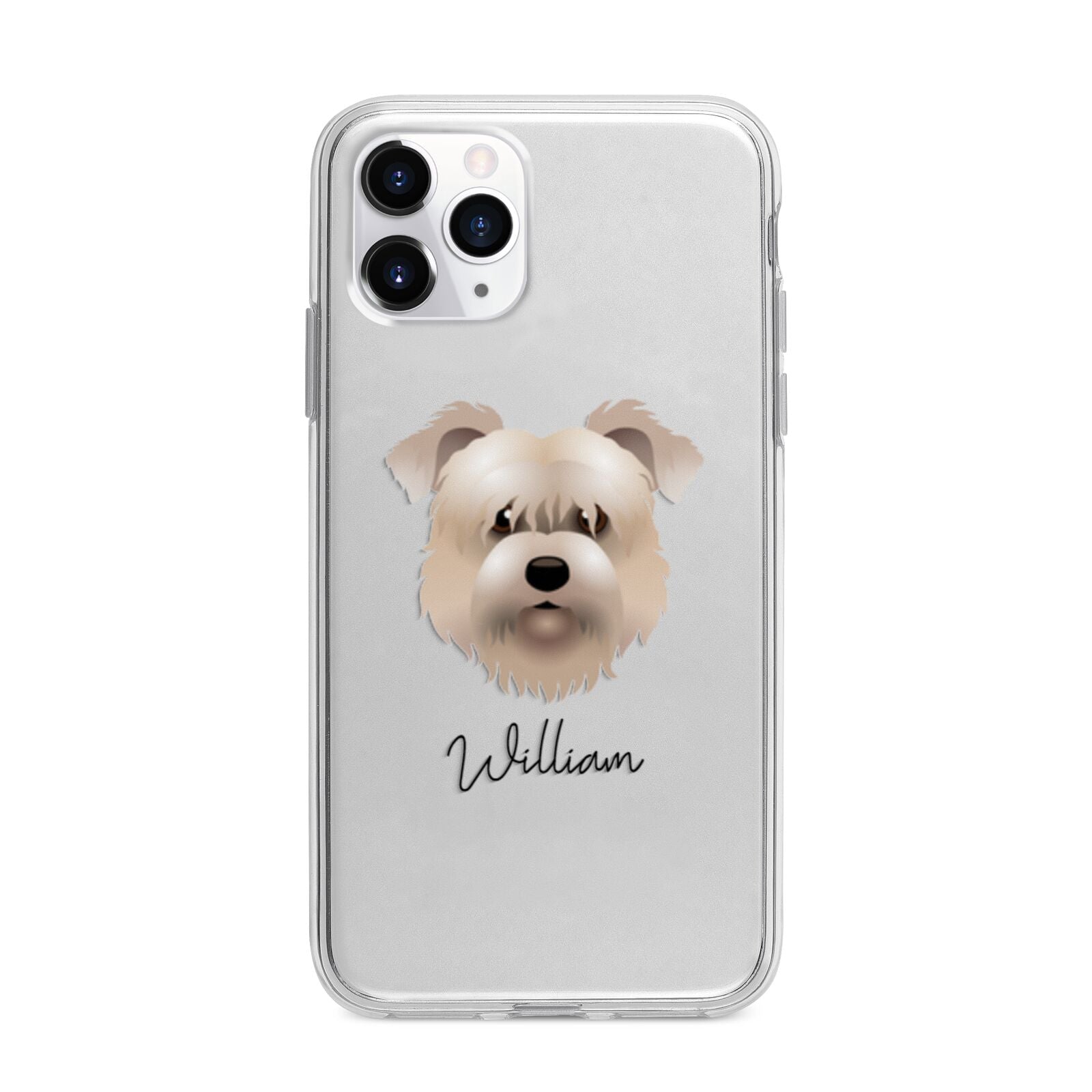 Glen Of Imaal Terrier Personalised Apple iPhone 11 Pro Max in Silver with Bumper Case