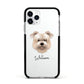 Glen Of Imaal Terrier Personalised Apple iPhone 11 Pro in Silver with Black Impact Case