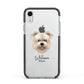 Glen Of Imaal Terrier Personalised Apple iPhone XR Impact Case Black Edge on Silver Phone