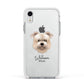 Glen Of Imaal Terrier Personalised Apple iPhone XR Impact Case White Edge on Silver Phone