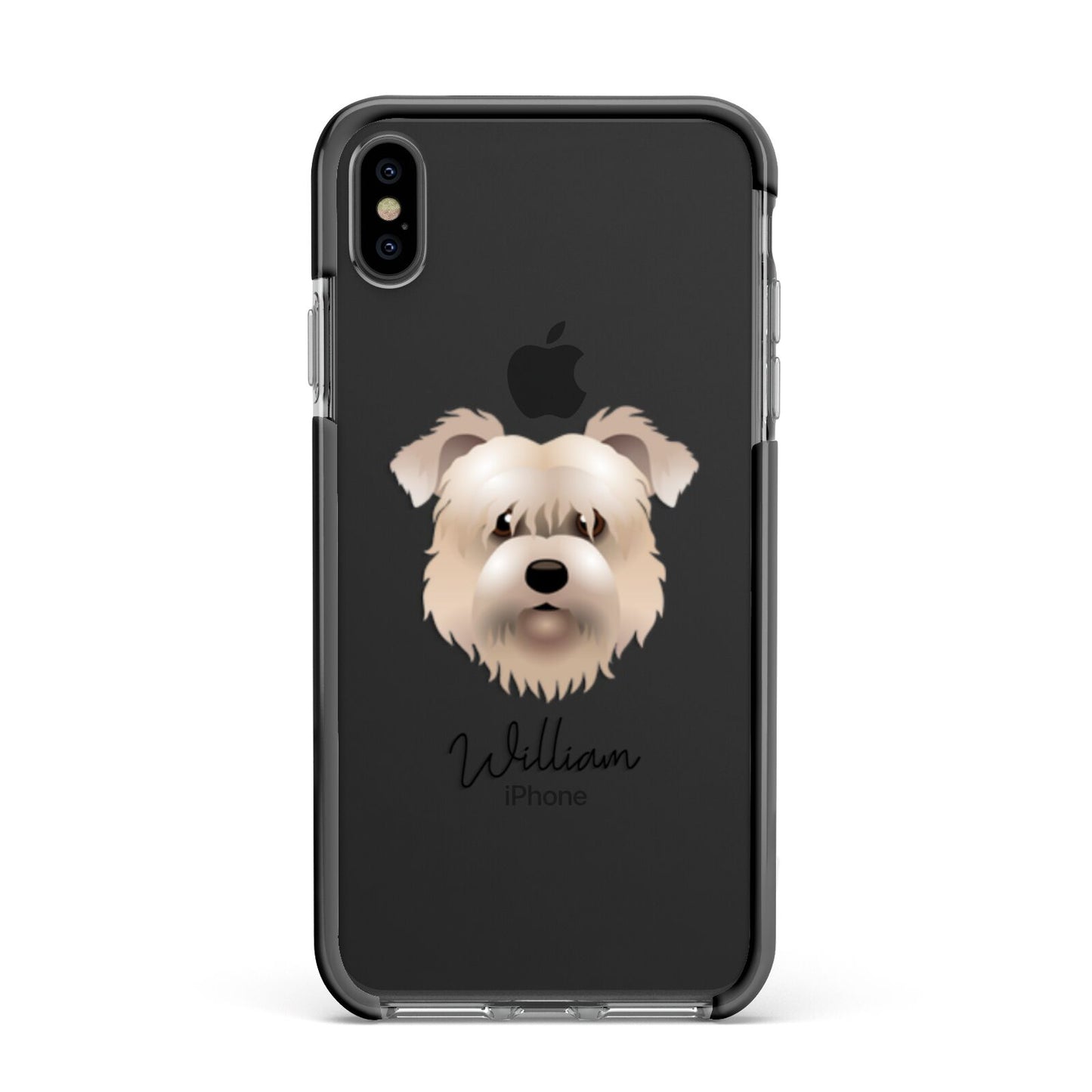Glen Of Imaal Terrier Personalised Apple iPhone Xs Max Impact Case Black Edge on Black Phone