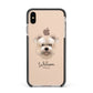 Glen Of Imaal Terrier Personalised Apple iPhone Xs Max Impact Case Black Edge on Gold Phone
