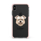 Glen Of Imaal Terrier Personalised Apple iPhone Xs Max Impact Case Pink Edge on Black Phone