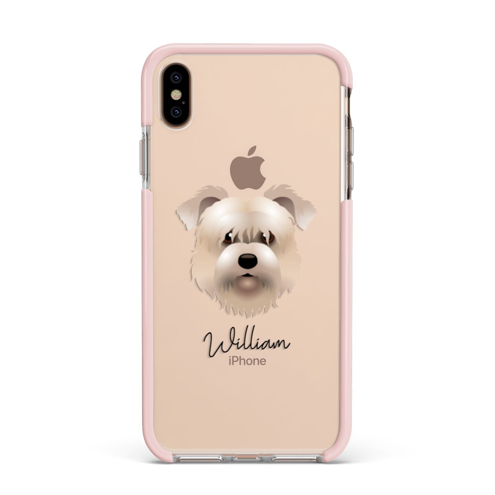 Glen Of Imaal Terrier Personalised Apple iPhone Xs Max Impact Case Pink Edge on Gold Phone