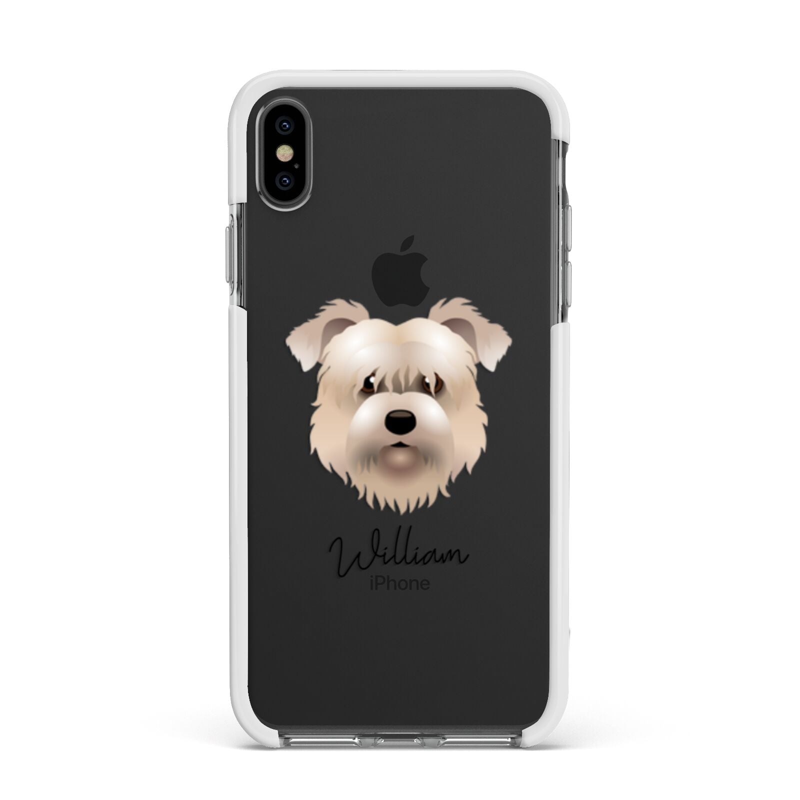 Glen Of Imaal Terrier Personalised Apple iPhone Xs Max Impact Case White Edge on Black Phone
