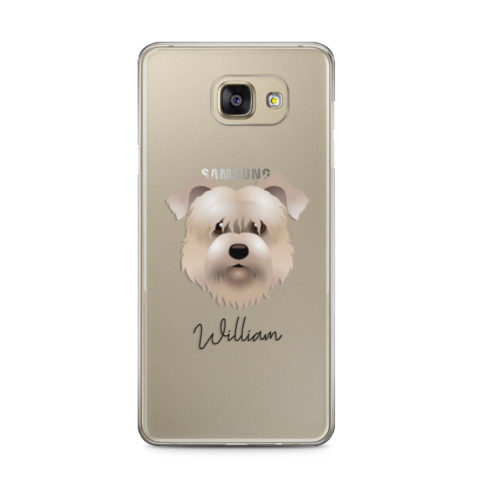 Glen Of Imaal Terrier Personalised Samsung Galaxy A5 2016 Case on gold phone