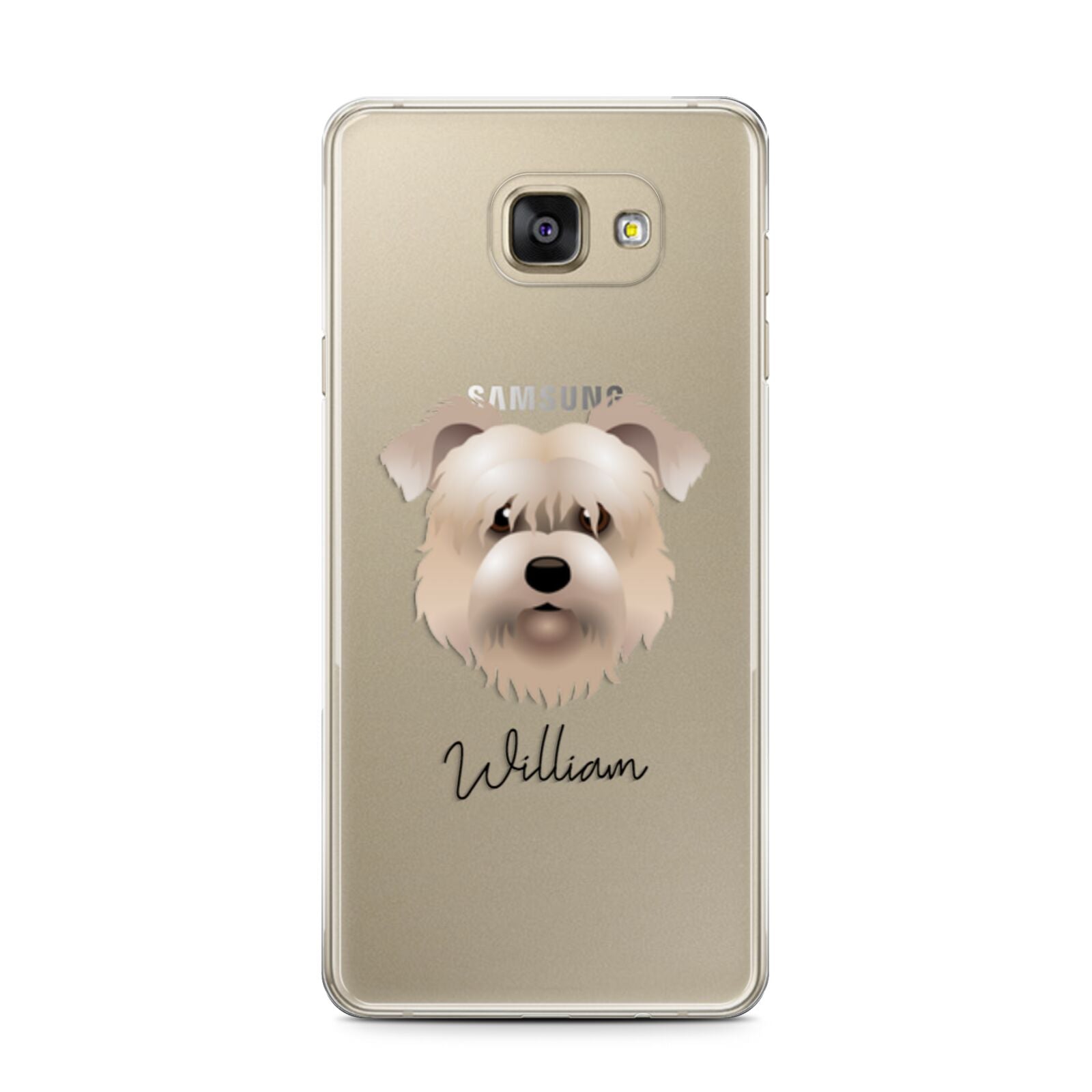 Glen Of Imaal Terrier Personalised Samsung Galaxy A7 2016 Case on gold phone