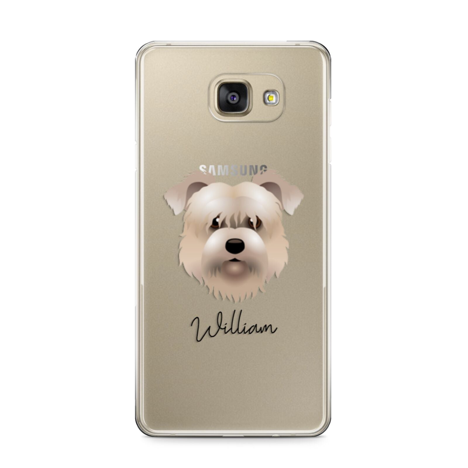 Glen Of Imaal Terrier Personalised Samsung Galaxy A9 2016 Case on gold phone