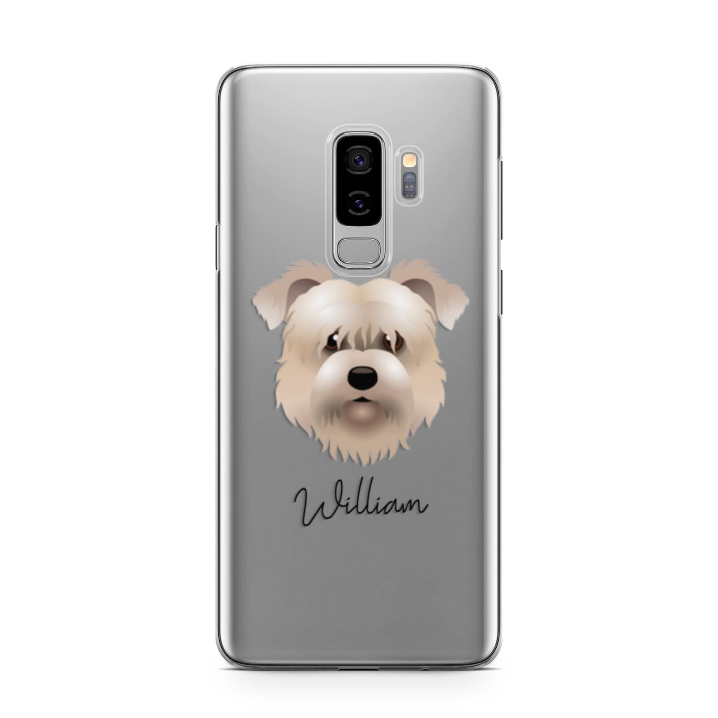 Glen Of Imaal Terrier Personalised Samsung Galaxy S9 Plus Case on Silver phone