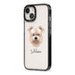 Glen Of Imaal Terrier Personalised iPhone 13 Black Impact Case Side Angle on Silver phone
