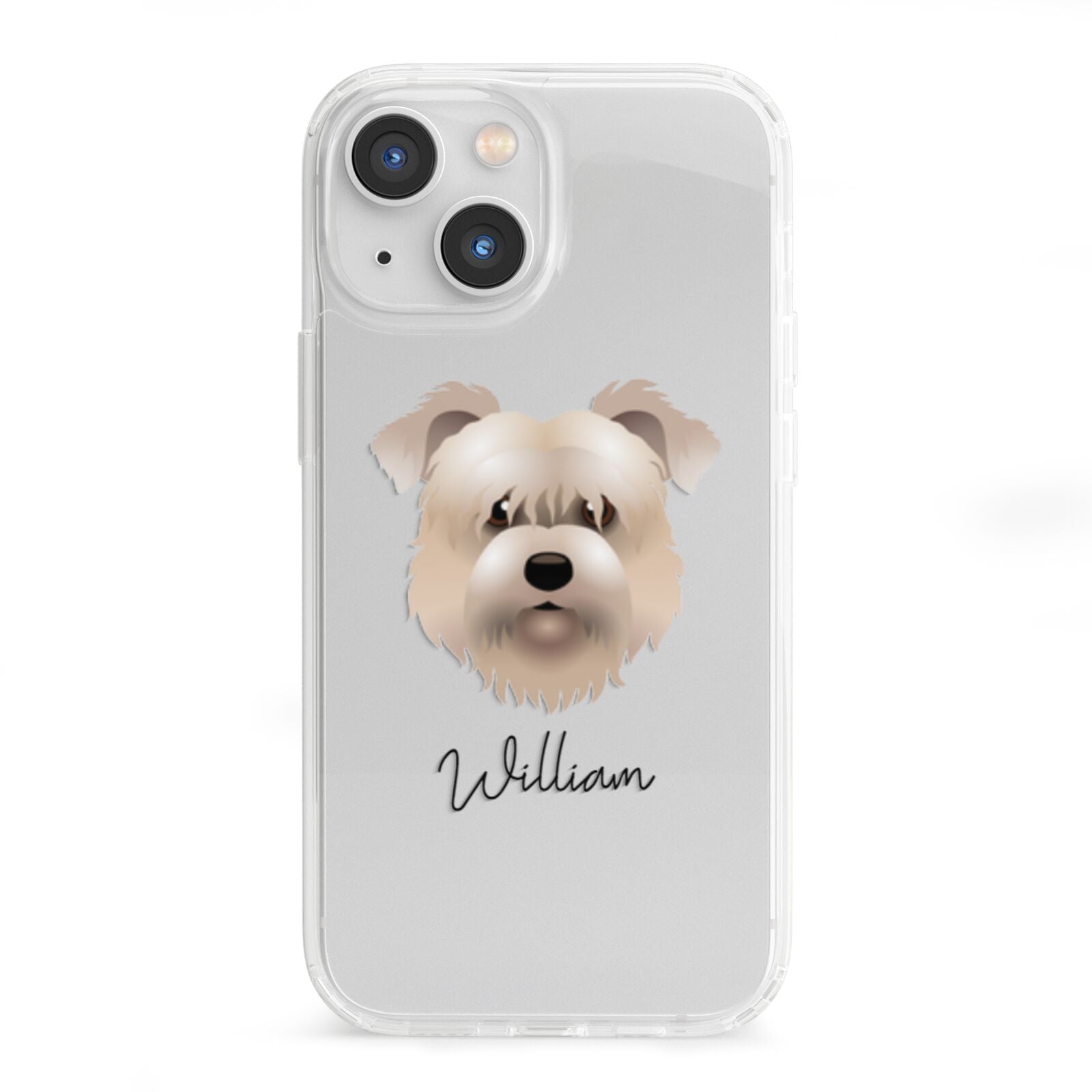 Glen Of Imaal Terrier Personalised iPhone 13 Mini Clear Bumper Case