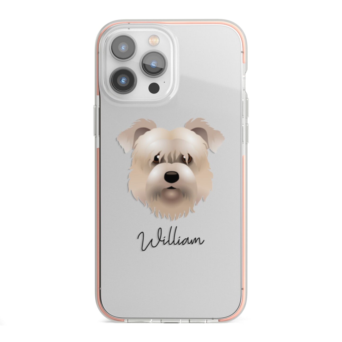 Glen Of Imaal Terrier Personalised iPhone 13 Pro Max TPU Impact Case with Pink Edges