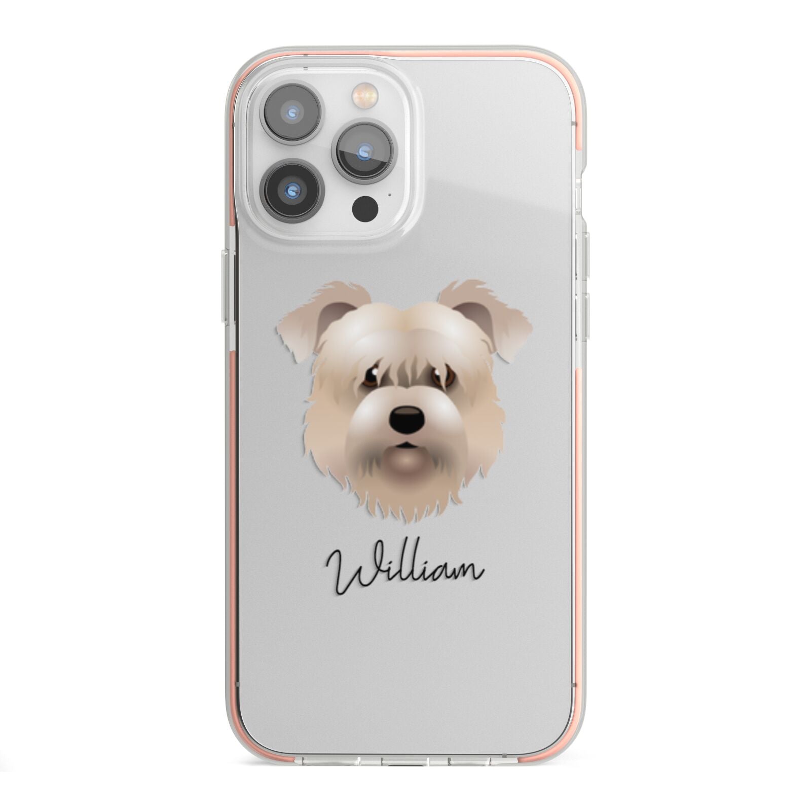 Glen Of Imaal Terrier Personalised iPhone 13 Pro Max TPU Impact Case with Pink Edges