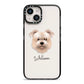 Glen Of Imaal Terrier Personalised iPhone 14 Black Impact Case on Silver phone