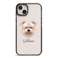 Glen Of Imaal Terrier Personalised iPhone 14 Plus Black Impact Case on Silver phone